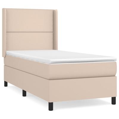 Boxspring met matras kunstleer cappuccinokleurig 180x200 cm - thumbnail