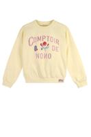 NoNo zomer sweater meisjes - geel - borduursel - Konono - thumbnail