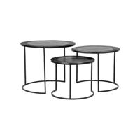 LABEL51 Salontafel 'Tres' Set van 3 stuks, kleur Zwart - thumbnail