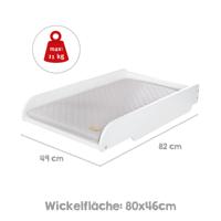 Verschoontafel + matras 'Roba Style' - ROBA - voor op een babybedje - Wit / Grijs matras - thumbnail