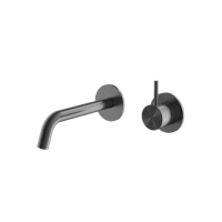 Hotbath Afbouwdeel Archie Inbouw Wastafelmengkraan Met 3+ 3 Inbouwsysteem en 18 cm Uitloop Geborsteld Gunmetal PVD - thumbnail