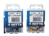 Set van tips WITTE PH 2 BITFLEX TIN PH2 5 Stuks - thumbnail