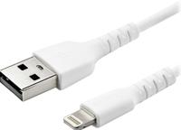 StarTech.com Premium USB-A naar Lightning Kabel 1m Wit - USB Type A naar Lightning Charge & Sync Oplaadkabel - Verstevigd met Aramide Vezels - Apple MFi Gecertificeerd - iPad Air iPhone12 (RUSBLTMM1M) - thumbnail