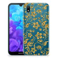 Huawei Y5 (2019) | TPU Case | Gouden Bloemen - thumbnail