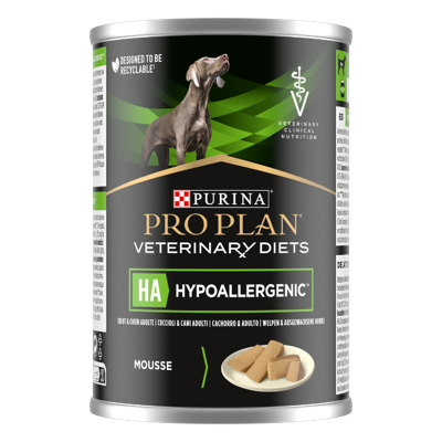 Purina Pro Plan Veterinary Diets Canine HA Hypoallergenic Mouse natvoer hond 12x400gr