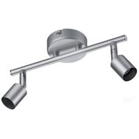 LED Plafondspot - Trion Pamo - GU10 Fitting - 2-lichts - Rond - Mat Titaan - Aluminium - thumbnail