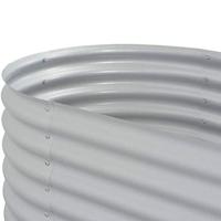 Plantenbak verhoogd 320x80x44 cm gegalvaniseerd staal zilver - thumbnail