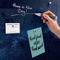 Sigel SI-GL273 Glasmagneetbord Artverum Galaxy 48x48 cm Donkerblauw - thumbnail