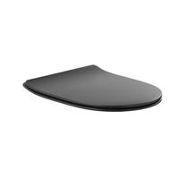 Toiletzitting BWS Calitri Softclose ClipOff Slim Mat Zwart - thumbnail