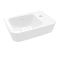Villeroy & Boch O.Novo Fontein Zonder Overloop Bak Links Kraangat Rechts 36x25x14,5 cm Wit CeramicPlus - thumbnail