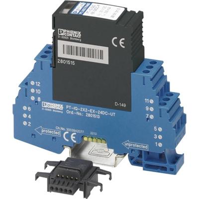 Phoenix Contact 2801513 PT-IQ-2X2-EX-24DC-UT Overspanningsbeveiliging (verdeelkast) Overspanningsbeveiliging voor: Verdeelkast 10 kA 1 stuk(s) Phoenix Contact 2801513 PT-IQ-2X2-EX-24DC-UT Overspanningsbeveiliging (verdeelkast) Overspanningsbeveiliging voor: Verdeelkast 10 kA 1 stuk(s)