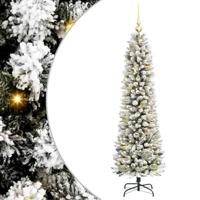 Kunstkerstboom met 150 LED Wit 150 cm PVC en Metaal en Plastic - thumbnail