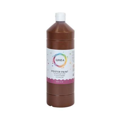 Plakkaatverf qrea donkerbruin 1000ml | 6 stuks