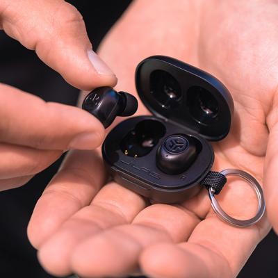 JLab JBuds Mini True Wireless Earbuds,Koptelefoon in het oor, Bluetooth-oortelefoon met microfoon, draadloze oordopjes, TWS Bluetooth-oordopjes met microfoon, USB-oplaadetui, EQ3-geluid, zwart