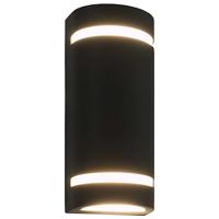 VidaXL Buitenwandlampen 2 st 35 w halfrond zwart - thumbnail