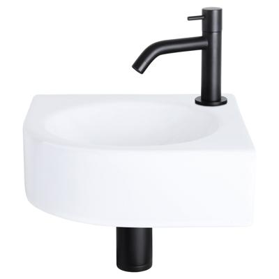 Fonteinset Differnz Cleo 30x30x10 cm Keramiek Wit Met Kraan Gebogen Mat Zwart Differnz Fonteinset Differnz Cleo 30x30x10 cm Keramiek Wit Met Kraan Gebogen Mat Zwart Differnz