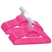 VidaXL 50-delige kledinghangerset anti-slip fluweel roze - thumbnail