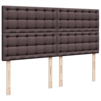 Ottoman bed met matras 160x200cm stof donkerbruin - thumbnail