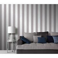 Dutch Wallcoverings Behang Carat Deluxe Streep Wit/Zilver 10077-14 - thumbnail