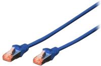 Digitus DK-1644-030/B RJ45 Netwerkkabel, patchkabel CAT 6 S/FTP 3.00 m Blauw Halogeenvrij, Verdraaide paren, Snagless, Vlambestendig 1 stuk(s) - thumbnail