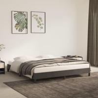 Bedframe zonder matras 160x200 cm fluweel donkergrijs - thumbnail