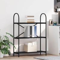 Boekenkast Zwart eiken 80 x 30 x 109 cm Bewerkt hout - thumbnail