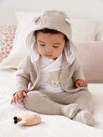 3-delige kraamset in puntschuim gemêleerd beige - thumbnail