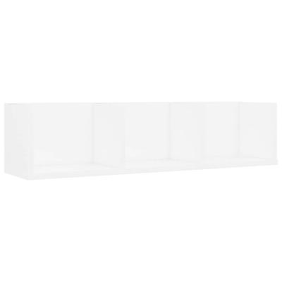 Cd-wandschap 75x18x18 cm bewerkt hout wit Cd-wandschap 75x18x18 cm bewerkt hout wit