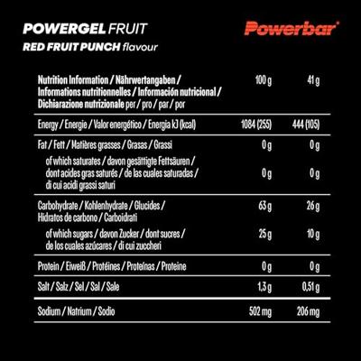 POWERBAR powergel fruit (24 x 41gr) - red fruit