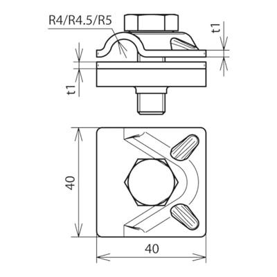 DEHN MVK 8.10 SKM10X30 AL Multifunctionele verbindingsklem 1 stuk(s) DEHN MVK 8.10 SKM10X30 AL Multifunctionele verbindingsklem 1 stuk(s)