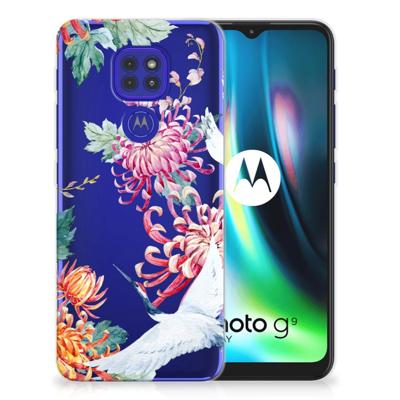 Motorola Moto G9 Play | E7 Plus | TPU Hoesje | Bird Flowers Motorola Moto G9 Play | E7 Plus | TPU Hoesje | Bird Flowers