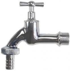 Buitenkraan HM Slangwartelkraan 1/2x3/4 Chroom