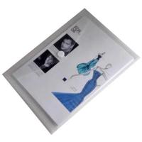 Documentenmap, A4, transparante PP, velcro sluiting, pak van 10 stuks - thumbnail