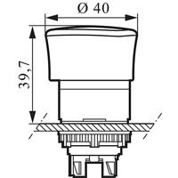 BACO L22DR01B Noodstopschakelaar Kunststof frontring, Zwart, Met statusweergave 600 V 10 A IP69K 1 stuk(s) - thumbnail