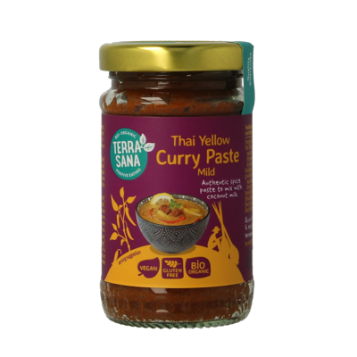 Thaise gele curry pasta bio 120 Gram Thaise gele curry pasta bio 120 Gram