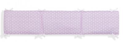 Interbaby bedbumper meisjes 40 x 185 polykatoen roze