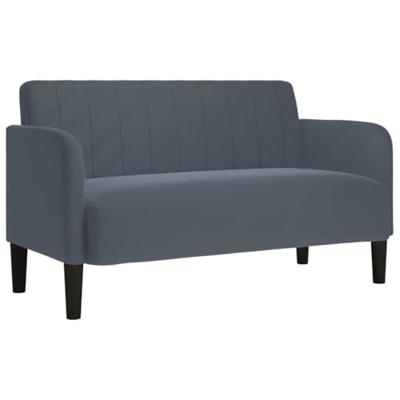 Loveseat bank 109 cm fluweel donkergrijs Loveseat bank 109 cm fluweel donkergrijs