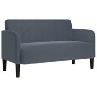 Loveseat bank 109 cm fluweel donkergrijs - thumbnail