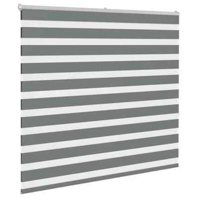 Zebra rolgordijn 155x150 cm stofbreedte 150,9 cm donkergrijs