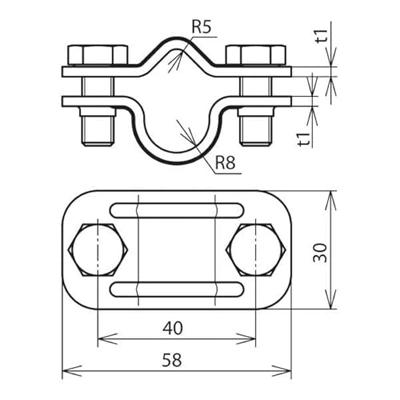 DEHN UTK 8.10 16 V2A Scheidingsklem 1 stuk(s)