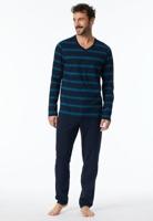 Schiesser Schiesser Pyjama Long petrol 181930 56/XXL - thumbnail