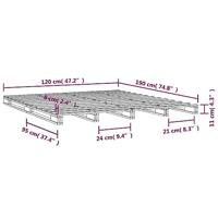 Bedframe massief grenenhout wit 120x190 cm 4FT Small Double - thumbnail