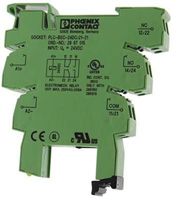 Phoenix Contact PLC-BSC- 24DC/21-21 Relaissocket Phoenix Contact REL-MR-24DC/21-21AU, Phoenix Contact REL-MR-24DC/21-21 10 stuk(s) Phoenix Contact PLC-BSC- 24DC/21-21 Relaissocket Phoenix Contact REL-MR-24DC/21-21AU, Phoenix Contact REL-MR-24DC/21-21 10 stuk(s)