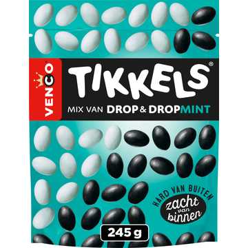 Venco Tikkels Mix van Drop & Dropmint 245 g bij Jumbo