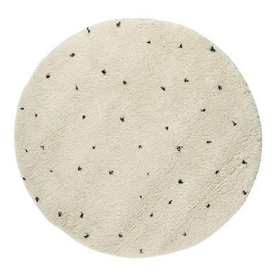 Interieur05 Kindervloerkleed Cream|Zwart 160Ø- (M) - Dots