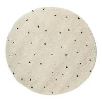 Interieur05 Kindervloerkleed Cream|Zwart 160Ø- (M) - Dots - thumbnail
