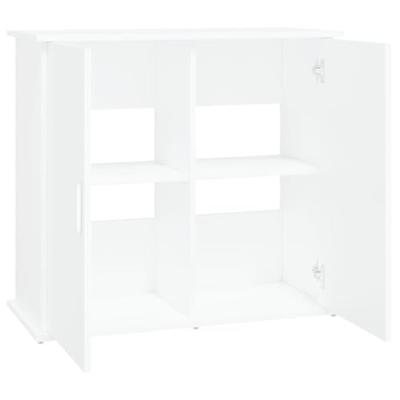 Aquariumstandaard 81x36x73 cm bewerkt hout wit - thumbnail