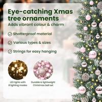 VidaXL Kunstmatige slanke kerstboom met 300 led groen en wit 210 cm - thumbnail