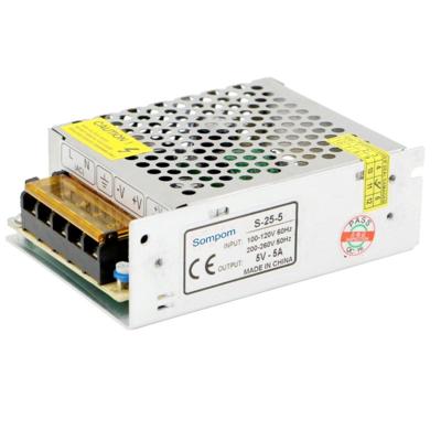 SOMPOM S-25-5 25W 5V 5A schakelen stuurprogramma LED Light Strip scherm verlichting Monitor Power Supply