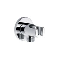 Doucheaansluiting Messing Voor Muur Met Opsteek 1/2&apos;&apos; Chroom Aqua Splash - thumbnail